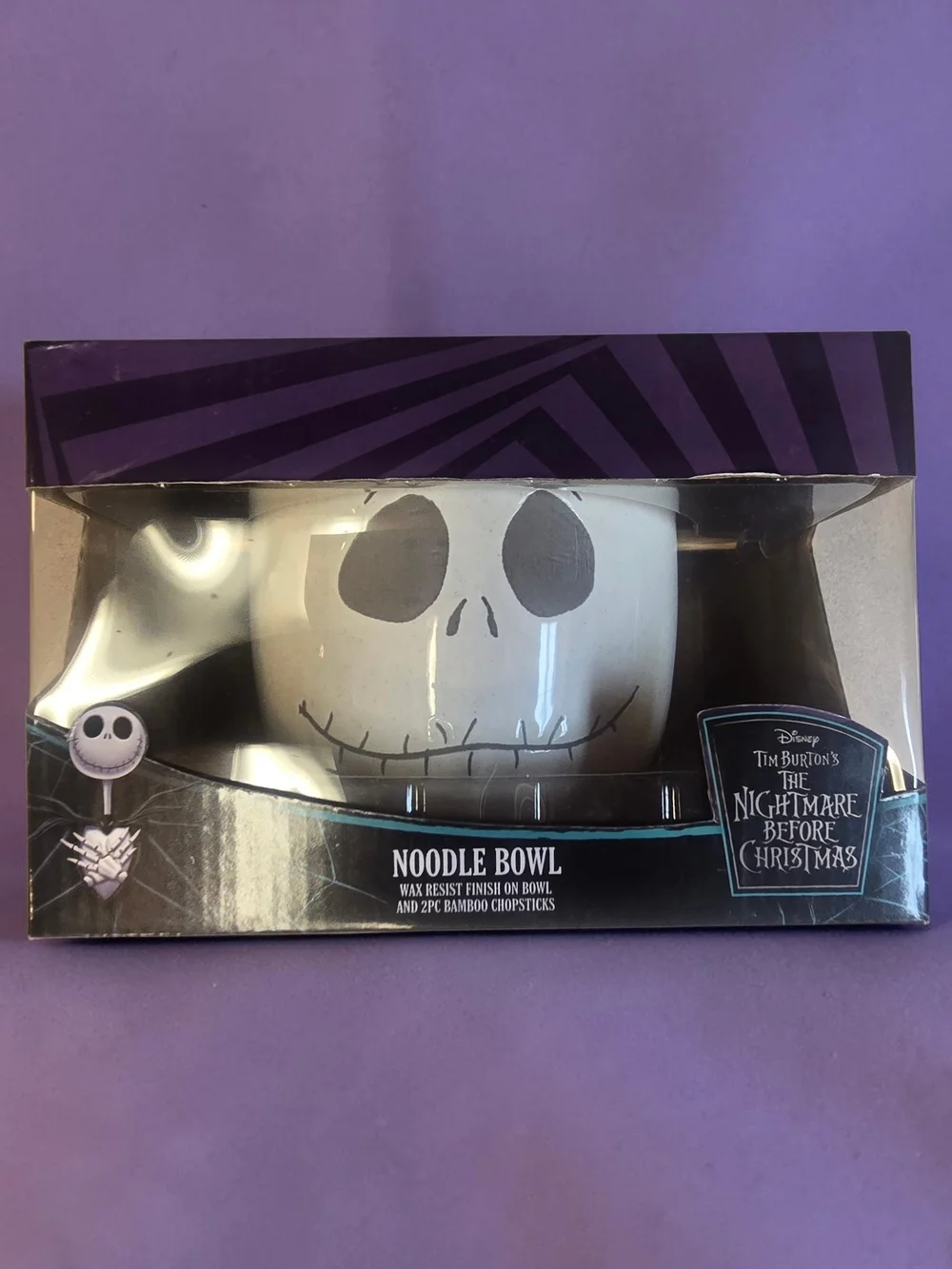 Disney The Nightmare Before Christmas Jack Skellington White Noodle Bowl NIB